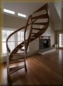 6-0 3QT Cherry with USS 14 profiled rails and candle stick balusters